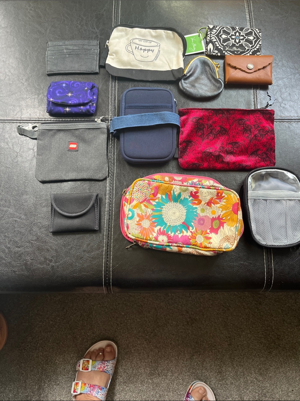 Source Unknown Floral Multi-Color Cosmetic Pouch